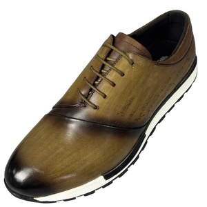 Chaussures habillées et de bureau pour hommes en cuir véritable style anglais, lacées, peintes à la main, couleur bonbon, légères, antidérapantes, confortables - Product Image 5
