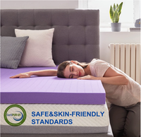 3 Zoll Gel-Memory-Foam Matratzenauflage, Belüftete Weiche Kühlende Bettauflage zur Druckentlastung für Komfortables Nachtschlafen