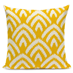 Vải lanh gối Bìa in hình Học Đệm Bìa trừu tượng màu xanh xám vàng hình học sofa trang trí ném gối trường hợp - Product Image 2