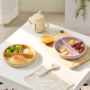 Bol en silicone compartimenté sans BPA, de qualité alimentaire, réutilisable, durable, pour les repas des tout-petits et des enfants - Product Image 5