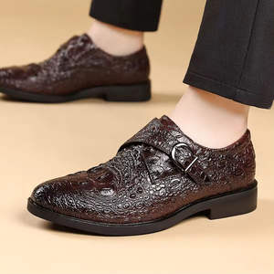 Zapatos de Cuero Vacuno de Grano Completo para Hombre, Novedad de 2026, Textura Tallada, Elegantes y de Alta Gama para Negocios y Bodas - Product Image 6