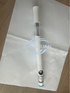 Cuerpo de bolígrafo de vidrio de doble cámara al por mayor con tapa de plástico estándar y cartucho de tinta de 4 ml, duradero y de larga duración - Product Image 1