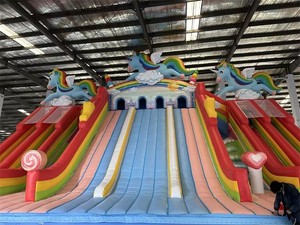 CE Certificate <strong>50m</strong> Blow up <strong>Inflatable</strong> Double Water <strong>Slides</strong> Pool <strong>Inflatable</strong> <strong>slip</strong> <strong>and</strong> <strong>Slide</strong> for Adults Kids - Product Image 2
