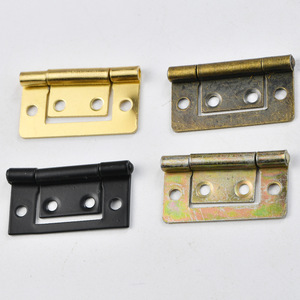 Furniture Hinge 38x21mm Surface Mount Durable Iron Plated Traditional Style H-Type For Packaging <b>Boxes</b> Hardware Accessories - Product Image 1