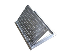 Grille en acier galvanisé robuste pour escalier, couvercle de drainage, grille de trappe, drain de sol