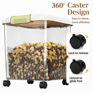 Герметичное прозрачное ведро для хранения корма для собак и кошек, сублимационная сушка для домашних животных, кормушка для колеса, влагостойкая емкость для сублимационной сушки насекомых - Product Image 5