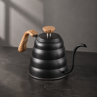 Bouilloire à col de cygne EasySun pour café et thé, en acier inoxydable, avec thermomètre, 1200 ml, style Moyen-Orient, portable