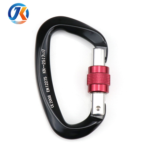 Alluminio D Forma di Vite di Bloccaggio 25KN <span class=keywords><strong>Arrampicata</strong></span> <span class=keywords><strong>Moschettone</strong></span> - Product Image 3