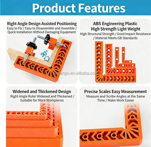 Règle <span class=keywords><strong>d</strong></span>'angle en L <span class=keywords><strong>de</strong></span> 3/4/6/8 pouces, outil <span class=keywords><strong>de</strong></span> <span class=keywords><strong>menuiserie</strong></span>, localisateur en plastique pour la mesure en charpenterie - Product Image 5