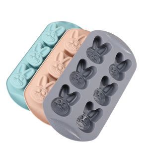 Moule en silicone antiadhésif résistant à la chaleur à six cavités pour <span class=keywords><strong>chocolat</strong></span>, pudding, biscuits, outils de pâtisserie, facile à démouler, pour la <span class=keywords><strong>famille</strong></span> et le bricolage - Product Image 1