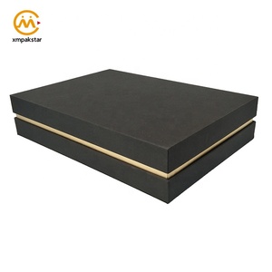 Factory Wholesale Custom logo Print White Black 2 Piece Cardboard Gift <strong>Clothes</strong> Packaging <strong>Box</strong> for Shirt - Product Image 2