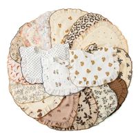 Bavoirs Bébé en Mousseline, Bavoirs Bandana Anti-Bave 100% Coton Unisexe Garçons Filles, Bavoirs en Coton Mousseline à Boutons Pression pour la Dentition et la Bave, à Volants