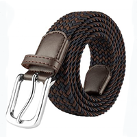 Ceinture élastique tressée décontractée et résistante, plusieurs couleurs au choix, livrée en coffret cadeau