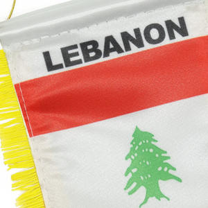 Drapeaux suspendus <span class=keywords><strong>libanais</strong></span> de décoration de rétroviseur de fenêtre du Liban personnalisés en gros - Product Image 5