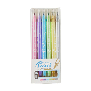 <span class=keywords><strong>12</strong></span> colori doppia punta metallo pennarelli di arte Set penne a base d'acqua penne a base d'acqua pittura artistica e calligrafia evidenziatori - Product Image 3