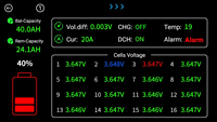 JK V19 BMS LCD 4.3 pouces écran LCD complet apparence améliorée pour les batteries Lifepo4 Bms