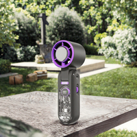 Mini ventilateur portatif USB pliable avec moteur sans balais, batterie 3000 mAh, faible bruit, pour usage domestique et automobile