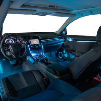SJC, la Mejor Luz Ambiental Interior para Automóvil con Estilo de Cielo Estrellado Dinámico de 64 Colores y Galaxia, para Honda Civic 2016-2021