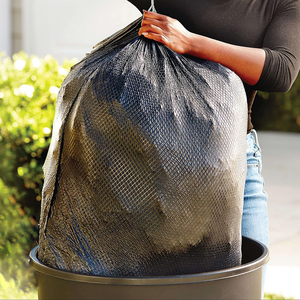 Tùy chỉnh LDPE bảo vệ rò rỉ nhà bếp PE linh hoạt vẽ chuỗi Thùng rác túi nhựa linh hoạt dây rút Túi rác cuộn - Product Image 6