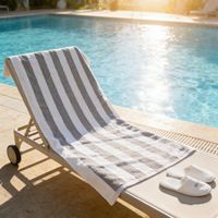 Luxury Travel Swim Pool 90*180cm Large Cotton Bath Towel Absorbent Breathable Sand Free Oversized Striped Beach Towel