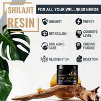 Gummies de Shilajit 50g 1-2ml dose, complément multi-minéraux, résine de Shilajit pure de l'Himalaya pour adultes, système immunitaire