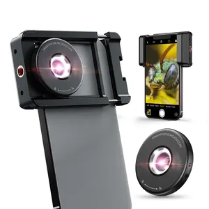 APEXEL HD büyüteç makro telefon objektifi cep evrensel telefon adaptörü kelepçe LED 100X mikroskop Lens ile CPL filtre