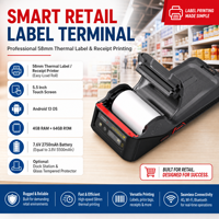 CMX-P501 PDA Industrial Inteligente Android con Pantalla Táctil de 5.5 Pulgadas para Logística, con Impresora de Etiquetas y Escáner de Códigos QR