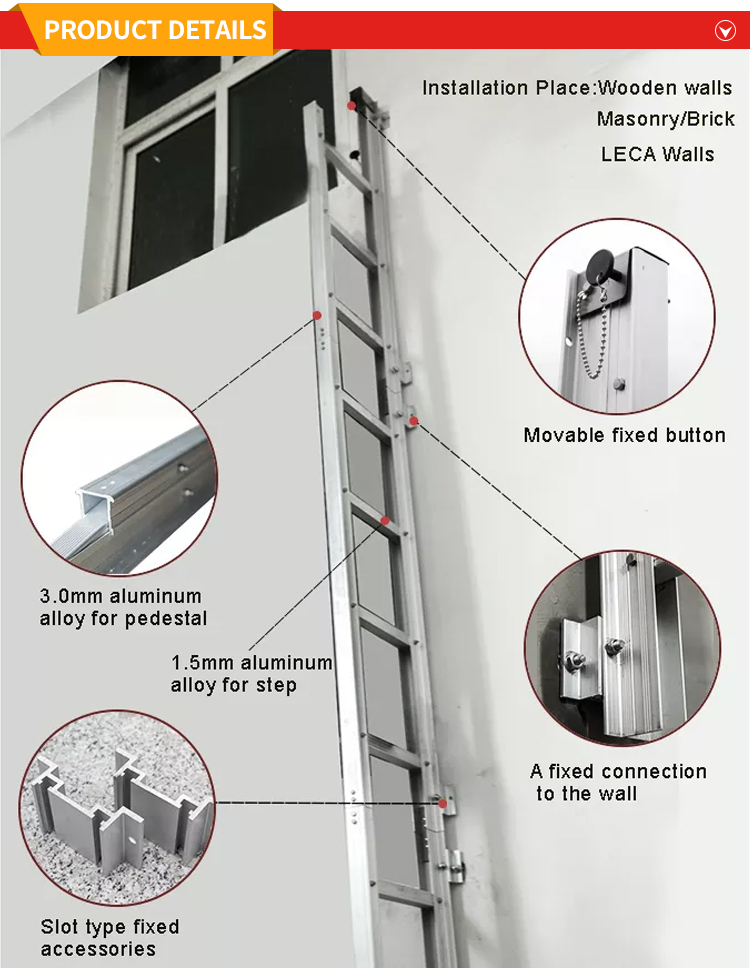 Fire Fighting Escape Ladder/fire Escape Frp Ladder/insulated Telescopic