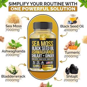 100% органический энергетик для мужчин, 16-в-1, жевательные конфеты из морских водорослей с шиладжитом, ашвагандой и маслом черного тмина - Product Image 5