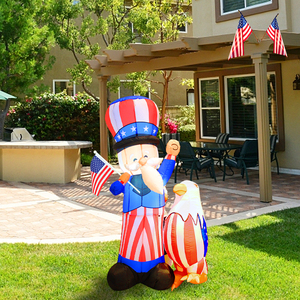 Décoration de jardin <span class=keywords><strong>et</strong></span> de terrasse gonflable de 1,5 m pour le 4 juillet, 250e anniversaire patriotique de l'Amérique, avec Oncle <span class=keywords><strong>Sam</strong></span>, un aigle <span class=keywords><strong>et</strong></span> un drapeau américain - Product Image 6
