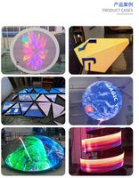 Panneaux LED Multifonctionnels pour Entreprises, Écran d'Affichage LED, Logo de Marque, Intérieur, P2.5, Double Face, Écran Circulaire de 0,5 Mètre
