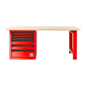 FACOM-Établi rouge RWS2-2MW6D 2m plan de travail en bois-EAN 3662424174674 BANCS DE TRAVAIL ET TABLES - Product Image 1
