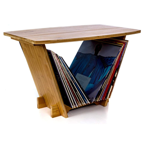 bamboo Vinyl Records Holder Turntable Stand Record Player Display and Album Storage Rack Organizer wood Vinyl Storage Rack