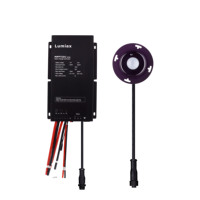 Contrôleur solaire MPPT Lumiax pour éclairage public avec écran LCD à distance 12V 24V 30A, efficacité 99,9%, IP67, 400W/800W, avec minuterie crépusculaire et au lever du soleil, compatible Lithium