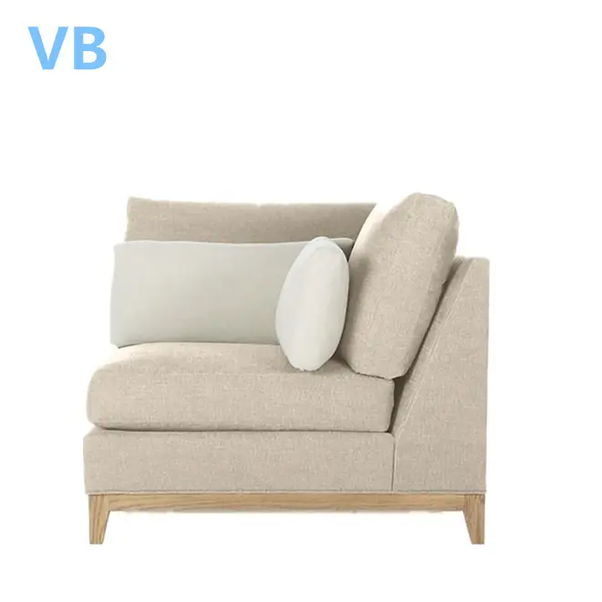 Simple style solid wood foot fabric upholstered North europe style sofa furniture, simple modern living room sofa