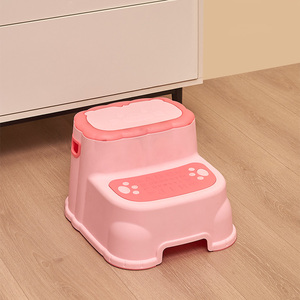 Detachable Double <strong>Step</strong> Lion-Design Plastic Toilet Stool Toddlers Potty Training Light Feature Product <strong>Baby</strong> Bath - Product Image 6