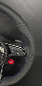 Volante Deportivo Universal de Cuero para <span class=keywords><strong>Audi</strong></span> A3/A4/<span class=keywords><strong>A5</strong></span>/Q3/Q5/Q7/S8/A6/R8 con Marcas Azules - Product Image 6