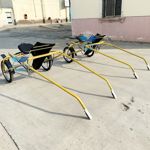 Charrette de concours pour poney Marathon, verte, en acier, à 2 roues, du fabricant chinois, à vendre - Product Image 6