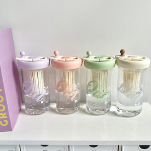 Dual Drink Fruit Tea Cup With Infuser Portable Plastic Straw Cup Cold Brew Lemon Tea Water Separator Gift Cup - Product Image 2
