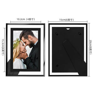 Cadre <span class=keywords><strong>photo</strong></span> mural multifonctionnel transparent, bordure cristalline, minimaliste, moderne, décoratif - Product Image 3