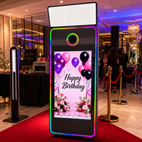 2026 New Metal Magic Mirror Photo Booth Layar Sentuh Kompatibel dengan SLR untuk Acara Pernikahan dan Pesta dengan Dukungan Printer.M