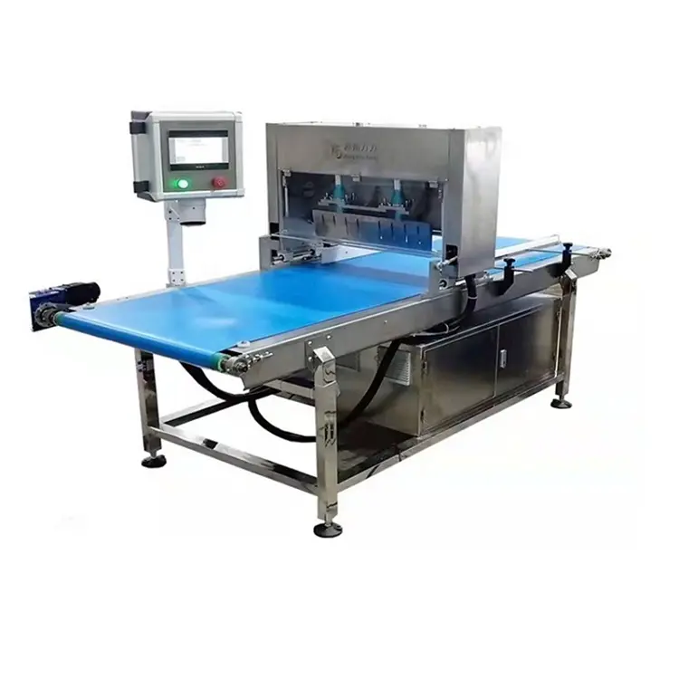Wanli Automatic Ultrasonic Toast Cutting Machine Pushing Trimming Bread Slicing Equipment