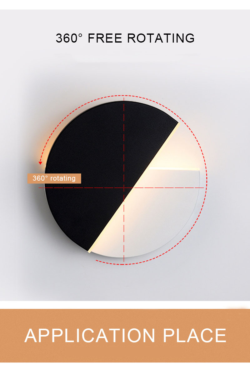 New Exotic Lights Lunar Eclipse Wall Lamp Indoor Living Room Decoration Lighting 360 Degree Rotation Night Light