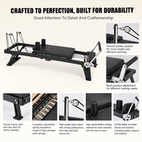Machine de Pilates Reformer Commerciale en Fer avec Plateforme Coulissante Silencieuse, Durable et Écologique pour Studio, Salle de Sport à Domicile, Vente Directe Usine OEM ODM