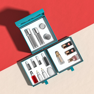 Calendrier de l'avent cosmétique personnalisé en matériaux recyclés écologiques, boîtes rigides pour produits de beauté - Poudre libre, fard à paupières, rouge à lèvres - Product Image 5