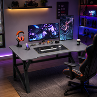 Escritorio para Juegos de Estilo Industrial, Estación de Trabajo Grande para PC, para Jugar, Estudiar y Uso Profesional