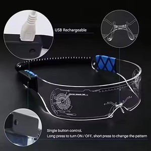 Gafas LED con Cable de Neón Personalizadas con Logotipo Nicro, Artículos de Fiesta, Accesorios para Conciertos, Disfraces de <span class=keywords><strong>Halloween</strong></span>, Iluminación Creativa - Product Image 6