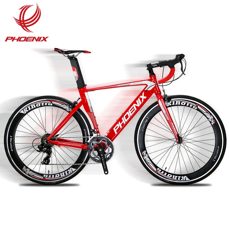 Phoenix Road Bicycle 14 Speed 700c Gravel Bicycle Red Sells Aluminum Disc Brakes Racing Road Bicycles