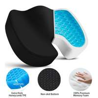 Confort Prostate Absorbant Les Chocs Fauteuil Roulant Chaise De Bureau Portable Confortable Conducteur De Voiture Coccyx Mousse À Mémoire De Refroidissement Gel Coussin De Siège
