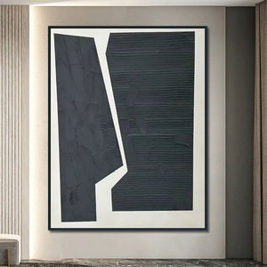 Art Original d'Usine : Tableau Minimaliste Texturé Peint à la Main, Style Art Déco, <span class=keywords><strong>Nature</strong></span> Beige, Taille Personnalisée, Toile Encadrée pour Galerie - Product Image 4